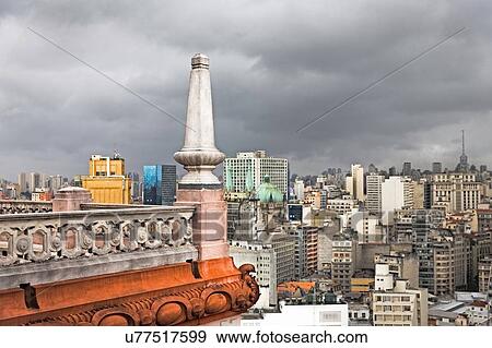 Corner detail of Martinelli building roof terrace, Sao Paulo, Brazil View Large Photo Image Stock Photo - Corner detail of Martinelli building roof terrace, Sao Paulo, Brazil. Fotosearch