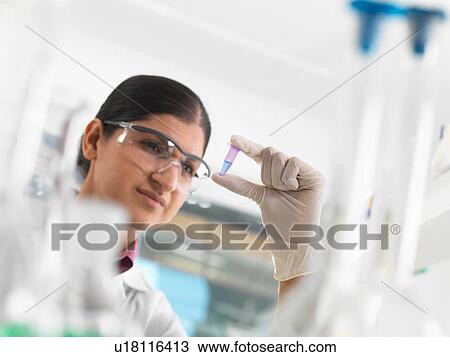 Female scientist viewing sample in eppendorf ahead of DNA testing in a laboratory. View Large Photo Image Stock Image - Female scientist viewing sample in eppendorf ahead of DNA testing in a laboratory.. Fotosearch