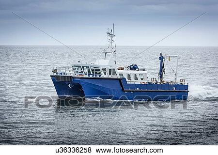 Research ship at sea View Large Photo Image Stock Photo - Research ship at sea. Fotosearch