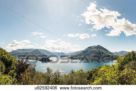 Scenic view, Lake Como, Italy View Large Photo Image Stock Photograph - Scenic view, Lake Como, Italy. Fotosearch