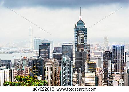 Skyline, Hong Kong, China View Large Photo Image Stock Photo - Skyline, Hong Kong, China. Fotosearch