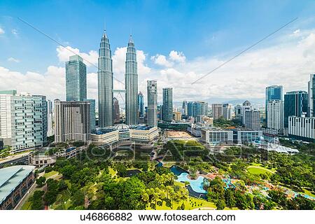 Skyline with Petronas Towers, Kuala Lumpur, Malaysia View Large Photo Image Stock Image - Skyline with Petronas Towers, Kuala Lumpur, Malaysia. Fotosearch