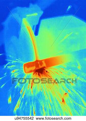 Thermal photograph of a grinder in use View Large Photo Image Stock Image - Thermal photograph of a grinder in use. Fotosearch