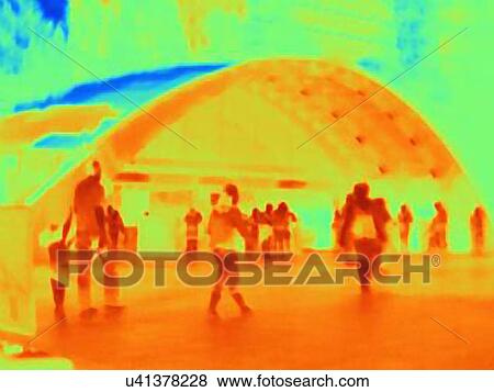 Thermal photograph of commuters at Canary Wharf station, London, UK View Large Photo Image Stock Photo - Thermal photograph of commuters at Canary Wharf station, London, UK. Fotosearch