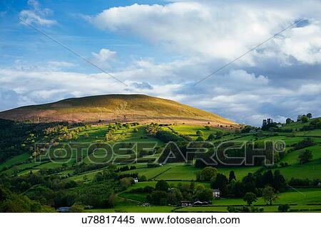 Usk Valley in afternoon, Brecon Beacons, Powys, Wales, UK View Large Photo Image Stock Photography - Usk Valley in afternoon, Brecon Beacons, Powys, Wales, UK. Fotosearch