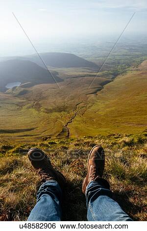 Stock Photograph - View from Pen y Fan, Brecon Beacons, Powys, Wales, UK. Fotosearch