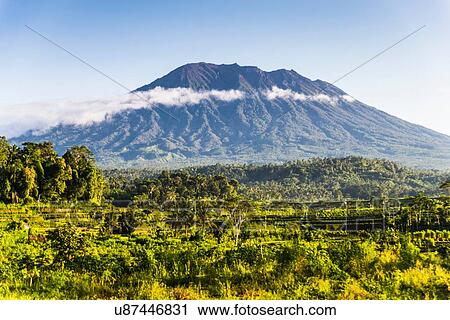 Stock Image - Volcano, Bali, Indonesia. Fotosearch
