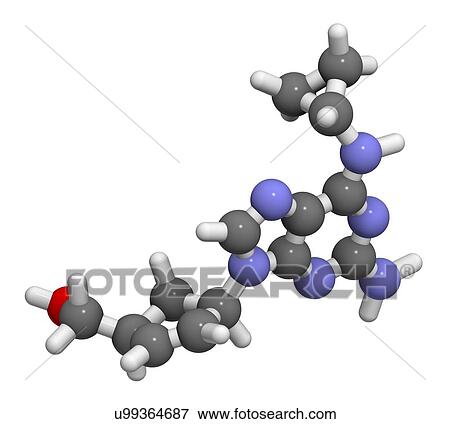 Stock Illustration - Abacavir HIV drug molecule. Fotosearch