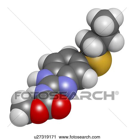 Clip Art - Albendazole anthelmintic drug molecule. Fotosearch