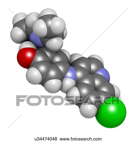 Amodiaquine anti-malarial drug molecule View Large Illustration Stock Illustration - Amodiaquine anti-malarial drug molecule. Fotosearch