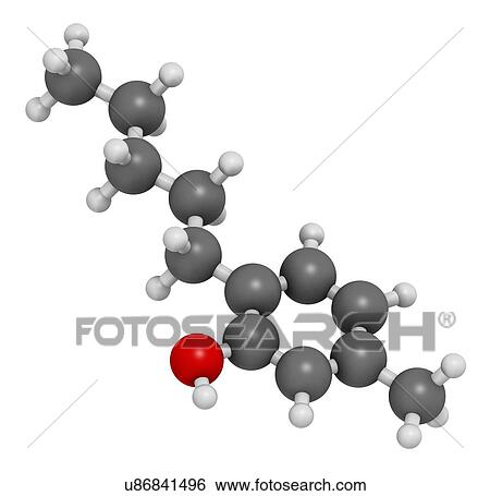 Amylmetacresol antiseptic drug molecule View Large Illustration Stock Illustration - Amylmetacresol antiseptic drug molecule. Fotosearch
