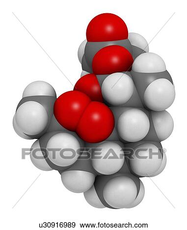 Stock Illustration - Artesunate malaria drug molecule. Fotosearch