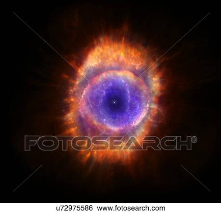 Stock Illustration - Artwork of a planetary nebula. Fotosearch
