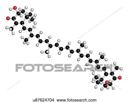 Astaxanthin 色素 分子 イラスト U Fotosearch