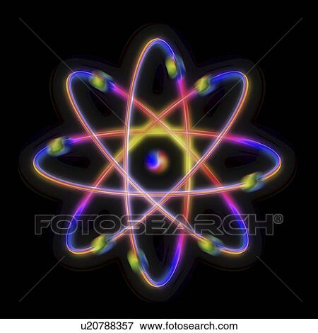 Stock Illustration - Atomic structure. Fotosearch