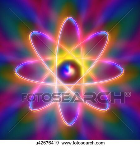 Stock Illustration - Atomic structure. Fotosearch