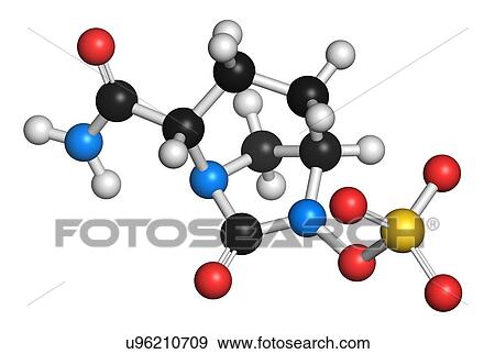 Stock Illustration - Avibactam drug molecule. Fotosearch