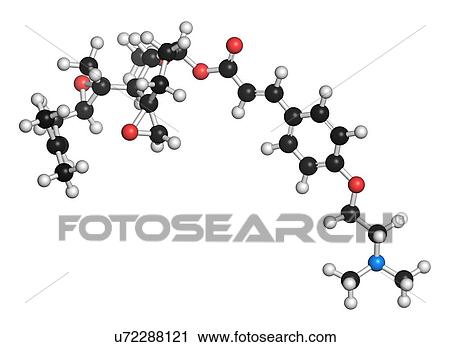 Clip Art - Beloranib obesity drug molecule. Fotosearch