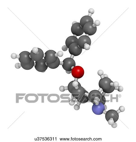 Benzatropine drug molecule View Large Illustration Clip Art - Benzatropine drug molecule. Fotosearch