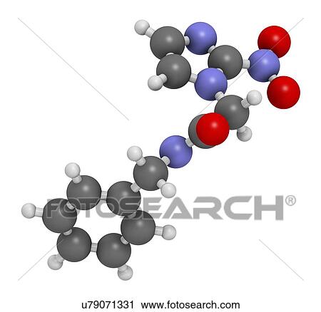 Benznidazole antiparasitic drug molecule View Large Illustration Clip Art - Benznidazole antiparasitic drug molecule. Fotosearch
