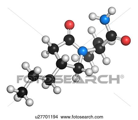 Stock Illustration - Brivaracetam anticonvulsant drug molecule. Fotosearch