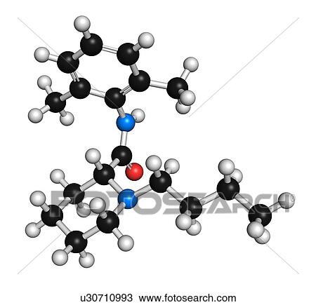 Bupivacaine epidural anesthetic drug View Large Illustration Drawing - Bupivacaine epidural anesthetic drug. Fotosearch