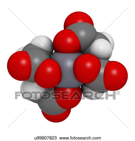 Drawing - Calcium edetate drug molecule. Fotosearch