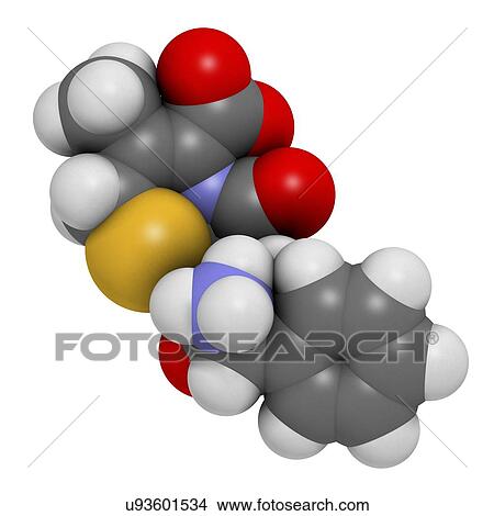Stock Illustration - Cefalexin antibiotic drug molecule. Fotosearch