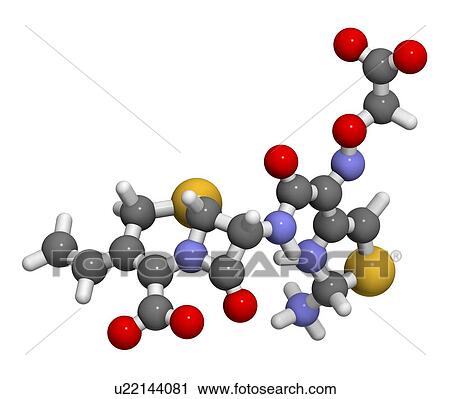 Clip Art - Cefixime antibiotic drug molecule. Fotosearch