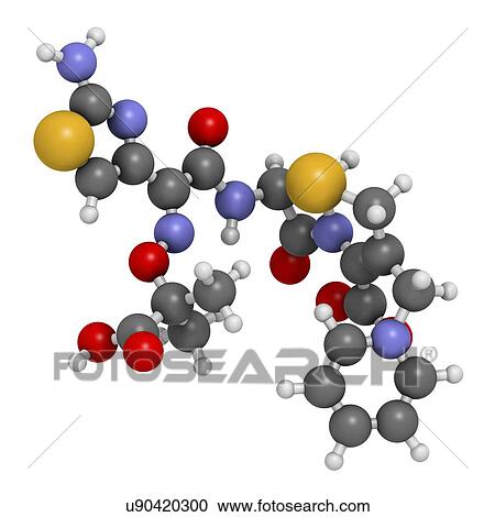 Clipart - Ceftazidime cephalosporin antibiotic drug. Fotosearch