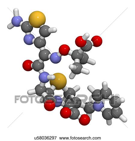 Stock Illustration - Ceftazidime cephalosporin antibiotic drug. Fotosearch