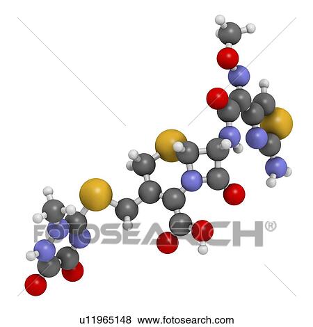 Stock Illustration - Ceftriaxone antibiotic drug molecule. Fotosearch