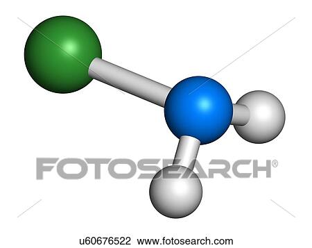 Chloramine disinfectant molecule View Large Illustration Drawing - Chloramine disinfectant molecule. Fotosearch