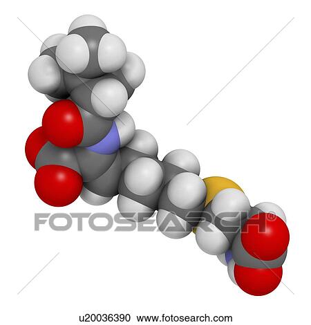 Clipart - Cilastatin molecule. Fotosearch