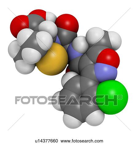 Clipart - Cloxacillin antibiotic drug molecule. Fotosearch