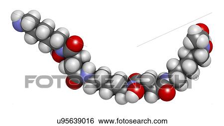 Stock Illustration - Deferoxamine drug molecule. Fotosearch