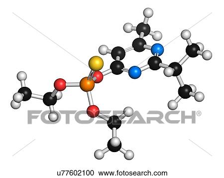 Clipart - Diazinon organophosphate molecule. Fotosearch