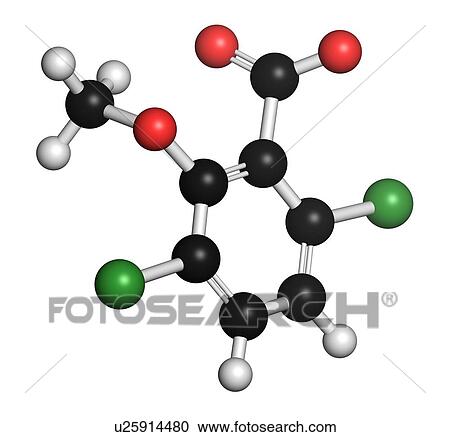 Dicamba herbicide molecule View Large Illustration Clipart - Dicamba herbicide molecule. Fotosearch