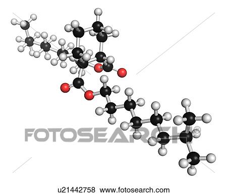 Stock Illustration - DINCH plasticizer molecule. Fotosearch