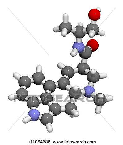 Ergometrine drug molecule View Large Illustration Stock Illustration - Ergometrine drug molecule. Fotosearch