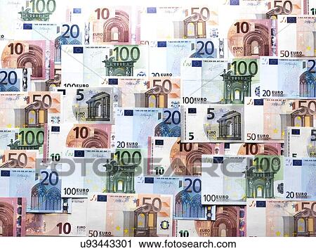 Euro banknotes View Large Illustration Clip Art - Euro banknotes. Fotosearch