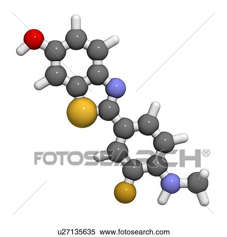 Stock Illustration - Flutemetamol (18F) PET tracer molecule. Fotosearch