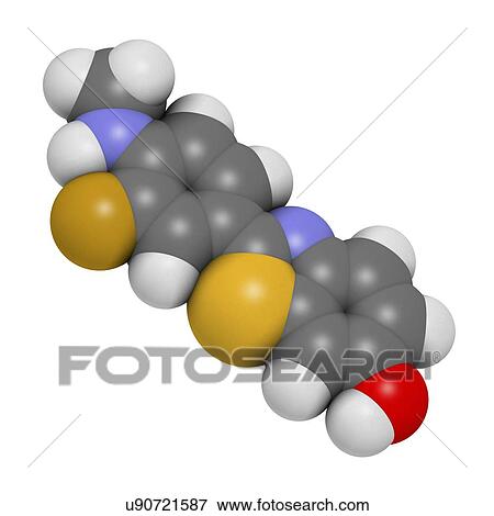 Stock Illustration - Flutemetamol (18F) PET tracer molecule. Fotosearch