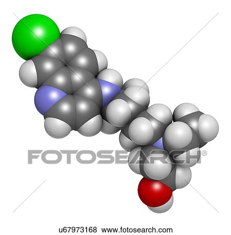 Stock Illustration - Hydroxychloroquine malaria drug molecule. Fotosearch