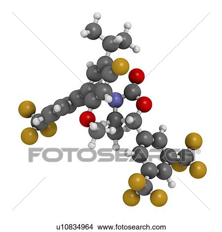 Stock Illustration - Hypercholesterolemia drug molecule. Fotosearch