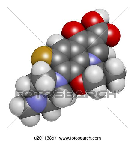 Stock Illustration - Ofloxacin fluoroquinolone antibiotic drug. Fotosearch