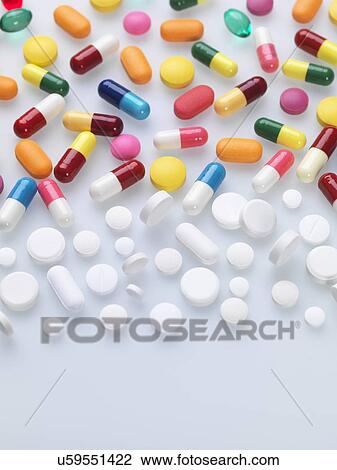 Drawing - Pills. Fotosearch