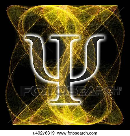 Psi symbol and artwork of a wavefunction View Large Illustration Stock Illustration - Psi symbol and artwork of a wavefunction. Fotosearch