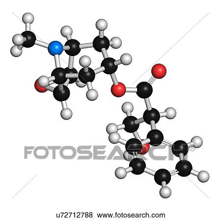 Stock Illustration - Scopolamine anticholinergic drug molecule. Fotosearch