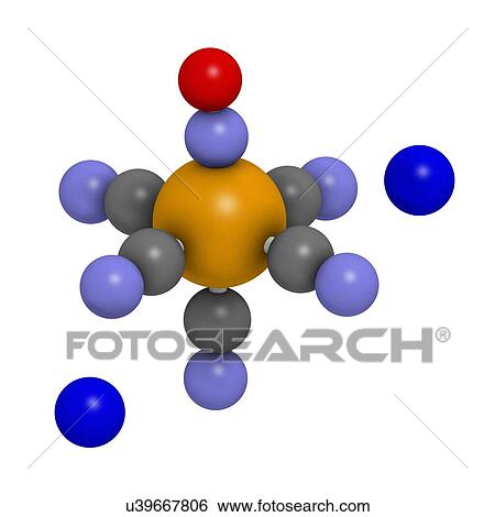 Stock Illustration - Sodium nitroprusside drug molecule. Fotosearch